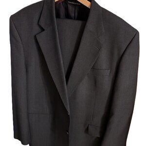 Shipley Men's Black pattern Suit 50 L Jacket 44 L Pant